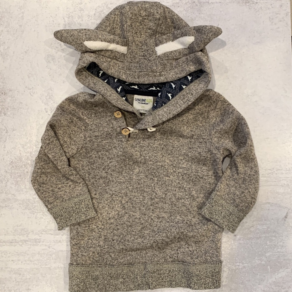 Animal sweater with bunny ears and matching pants